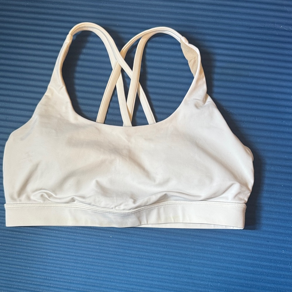 lululemon athletica Light Beige Strappy Crossback Sports Bra